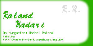 roland madari business card